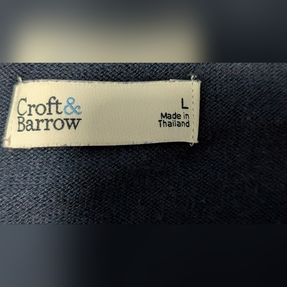 Croft And Barrow Women's Cardigan Size L Navy (EUC) - Picture 6 of 12